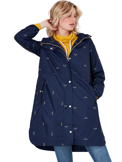 navy blue raincoat with hood