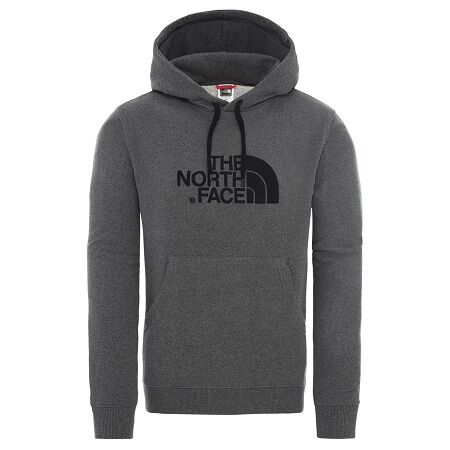 north face drew peak hoodie grey