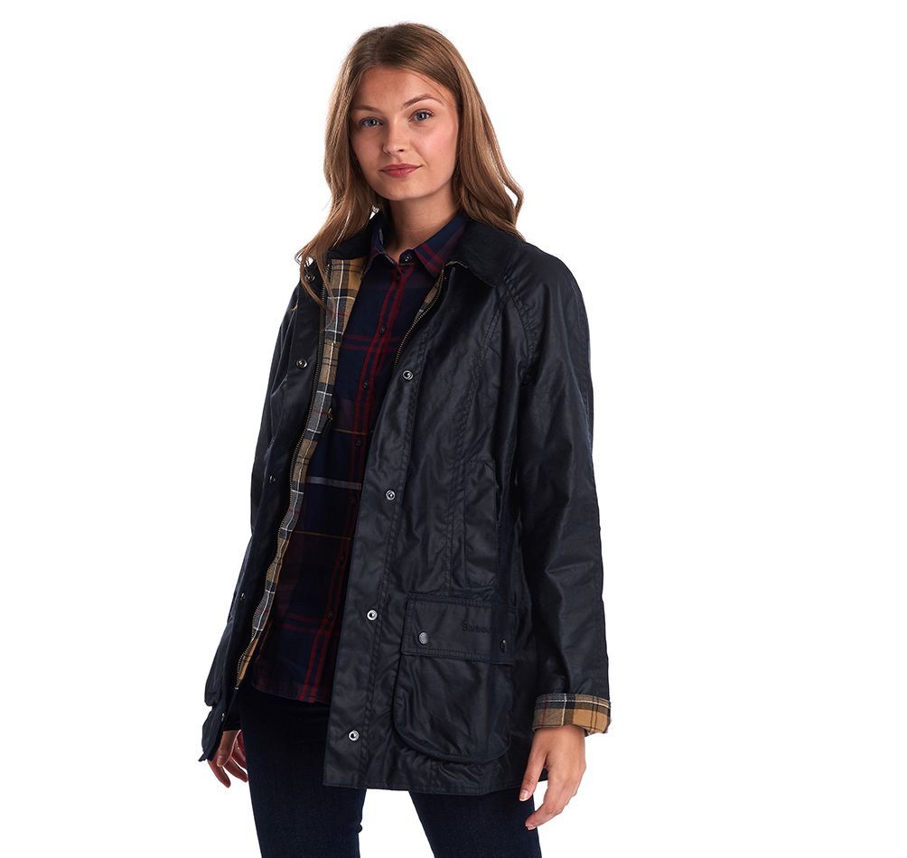 barbour beadnell wax jacket black