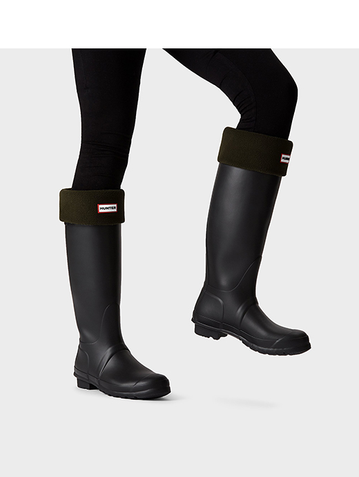 black fleece hunter welly socks