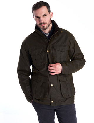 Barbour Latrigg Waxed Jacket Olive | Griggs
